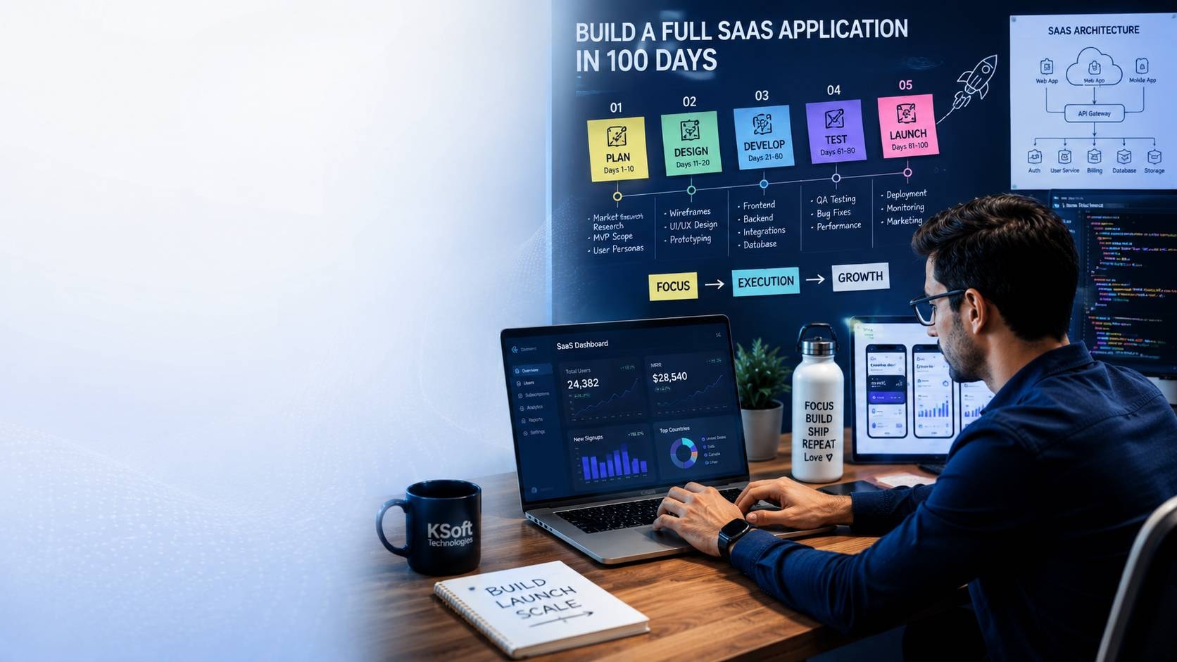Build a Full SaaS Application in 100 Days: The Ultimate Guide for Startups & Stealth Founders