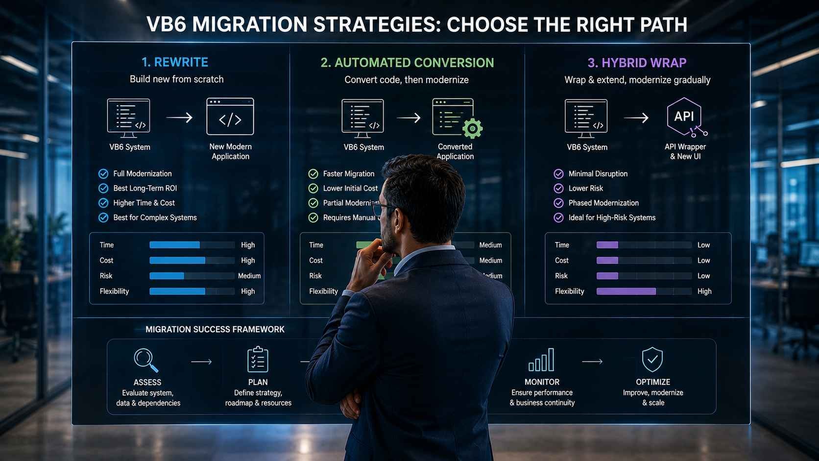 VB6 Migration Strategy: Rewrite, Automated Conversion, or Hybrid Wrap?